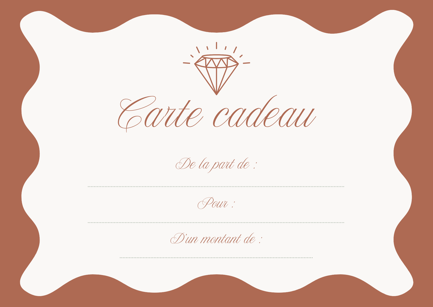 Carte Cadeau Bijoux d’à côté
