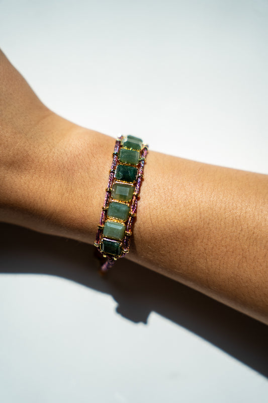 Bracelet "Odyssée" – Onyx Vert
